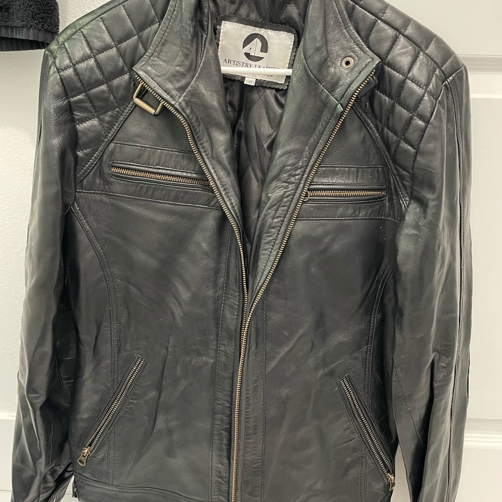 Artistry Leather men's leather biker jacket